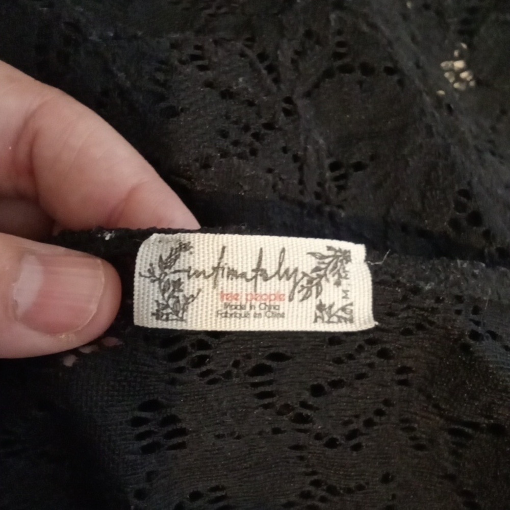 Free People Intimately Mesh Hoop N Look Closure Goth Gruge Festival Size M - Picture 2 of 10